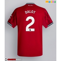 Moške Nogometnih dresov Manchester United Diogo Dalot #2 Domači 2025-26 Kratki rokavi